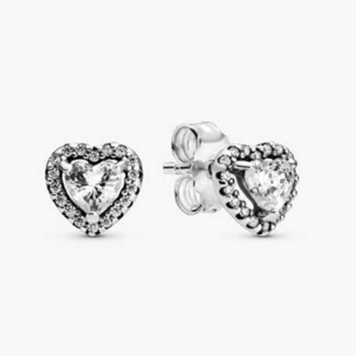 Elevated Heart Stud Earrings